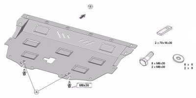 Sprängskiss för hasplåt till Mazda CX-3 2015-