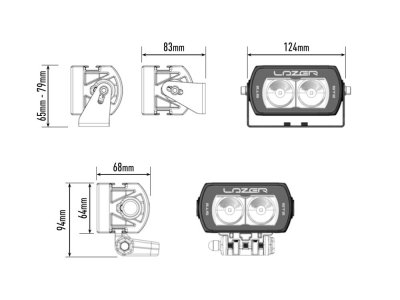 Lazer LED-ramp ST2 Evolution - 124 mm - 2068 lumen