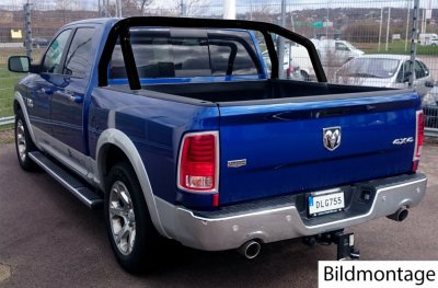 Targabåge/Flakbåge i Svart Rostfritt stål till Dodge Ram 1500 2010-