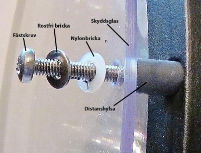 Transparent stenskottsskydd med skruvfäste till Bosch Rallye 225 "Highlight"
