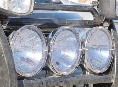 Transparent stenskottsskydd till Hella Luminator