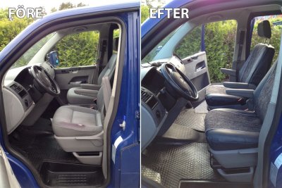 Överdragsklädsel för förar- & passagerarstolen till Dacia Logan 2009-