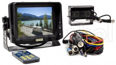 Backkamerasystem 5" monitor inkl. dubbellinskamera