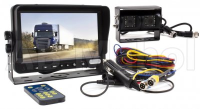 Backkamerasystem 7" monitor inkl. dubbellinskamera