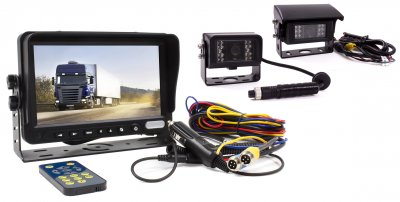 Backkamerasystem 7 monitor inkl. 3n standardkamera och 1 visirkamera