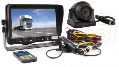 Backkamerasystem 7" monitor inkl. en sidokamera