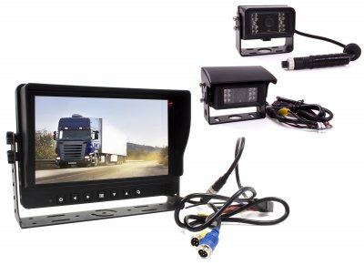 Backkamerasystem 9-tum med 1 standard & 1 visirkamera