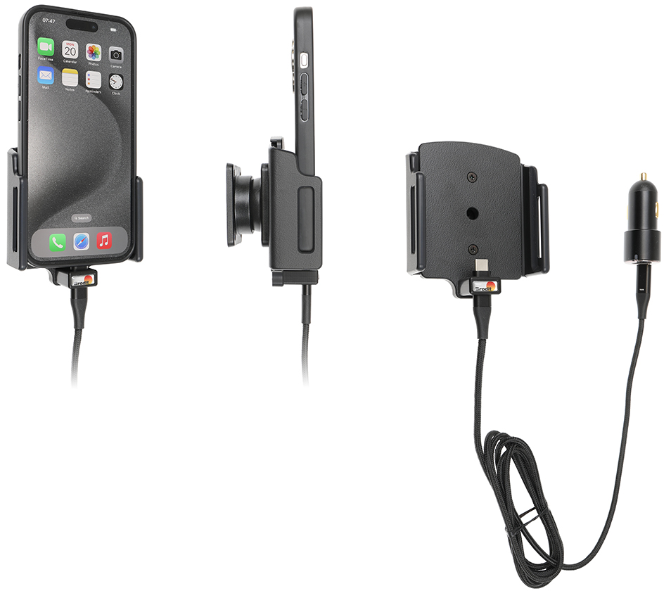 Telefonhållare från Brodit - Apple iPhone 15/15 Pro & 16/16 Pro