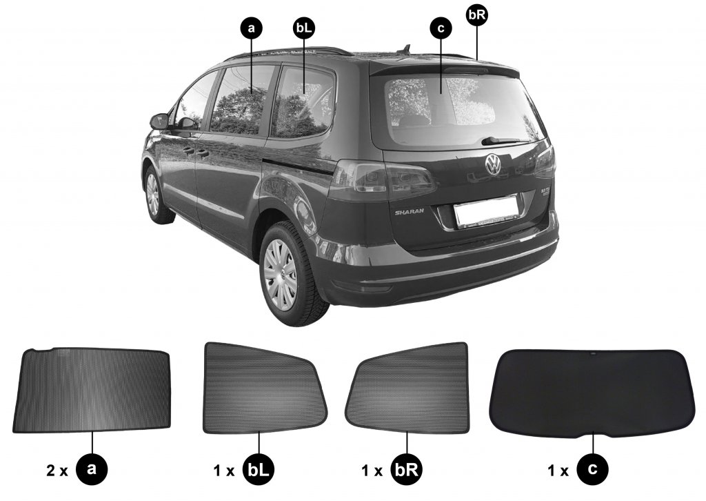 Solskydd till Seat Alhambra från 2010-
