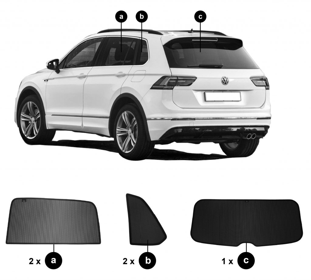 Solskydd till Volkswagen Tiguan från 2016-2023 (Volkswagen Tiguan)
