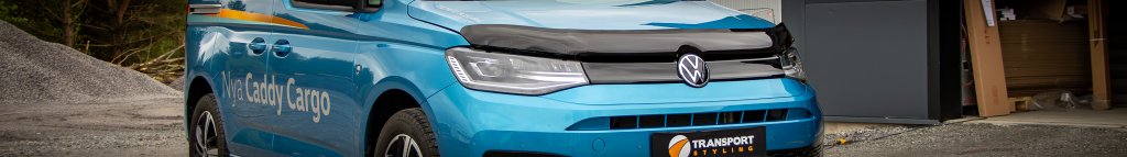 Röktonat huvskydd från Airplex i högkvalitativ akrylplast på blå skåpbil